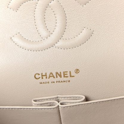 Chanel Lambskin Quilted Medium Double Flap Beige 8 of 11