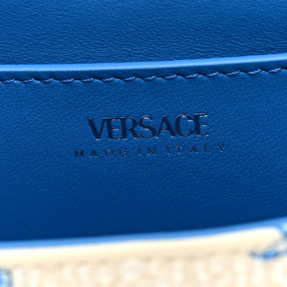 Versace Satin Crystal Barocco Underwater Medusa Mini Bag White Blue 6 of 10
