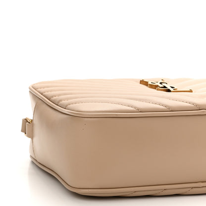 Saint Laurent Calfskin Matelasse Monogram Lou Camera Bag Dark Beige 8 of 10