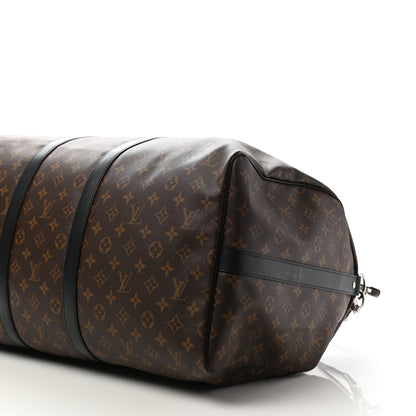 Louis Vuitton Monogram Macassar Keepall Bandouliere 55 9 of 13
