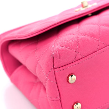 Chanel Caviar Quilted Mini Coco Handle Flap Rose 8 of 12