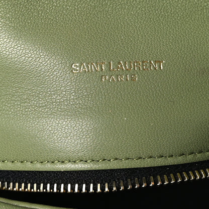 Saint Laurent Lambskin Quilted Toy Loulou Puffer Monogram Chain Satchel Light Pistache 7 of 10