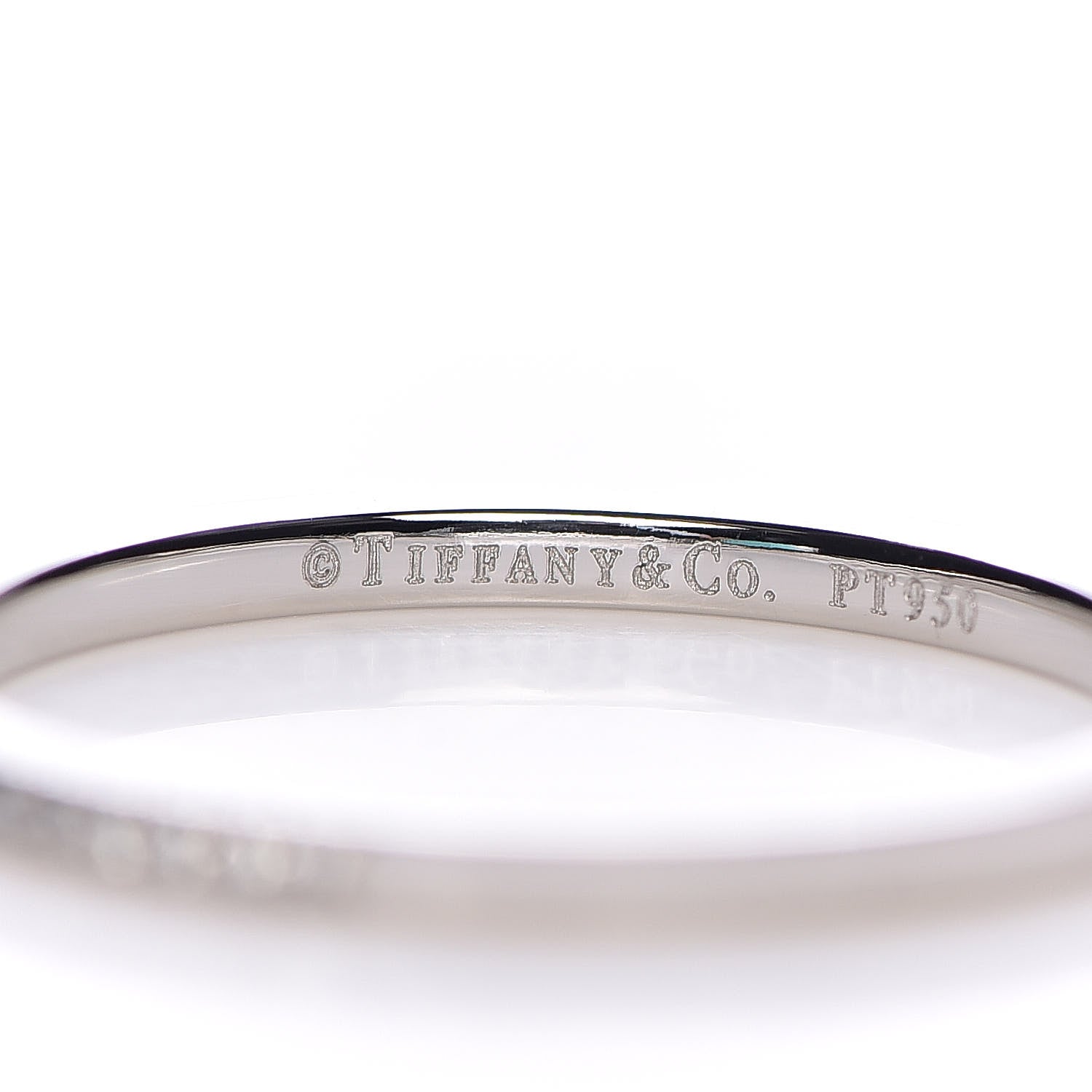 Tiffany Platinum Diamond Lucida Half Circle Wedding Band Ring 52 6 4 of 5