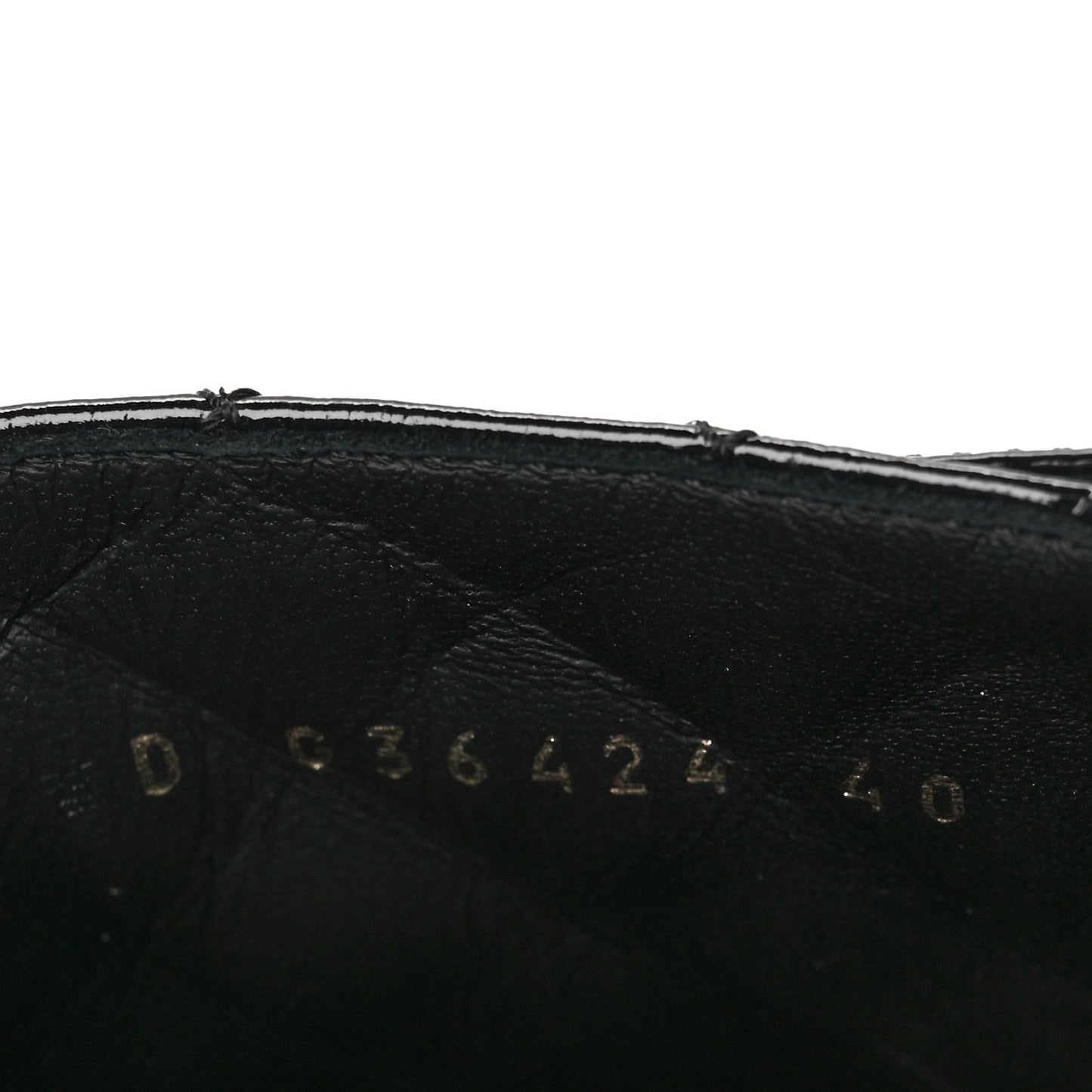 Shiny Goatskin Calfskin Quilted Lace Up Combat Boots 40 Black