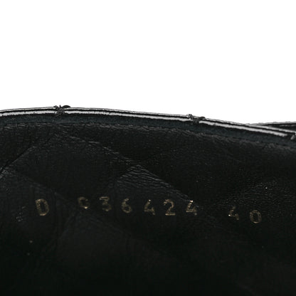 Chanel Shiny Goatskin Calfskin Quilted Lace Up Combat Boots 40 Black 8 of 8