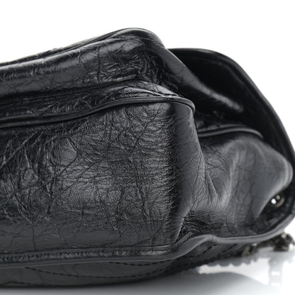 Saint Laurent Crinkled Calfskin Matelasse Monogram Medium Niki Chain Satchel Black 10 of 10