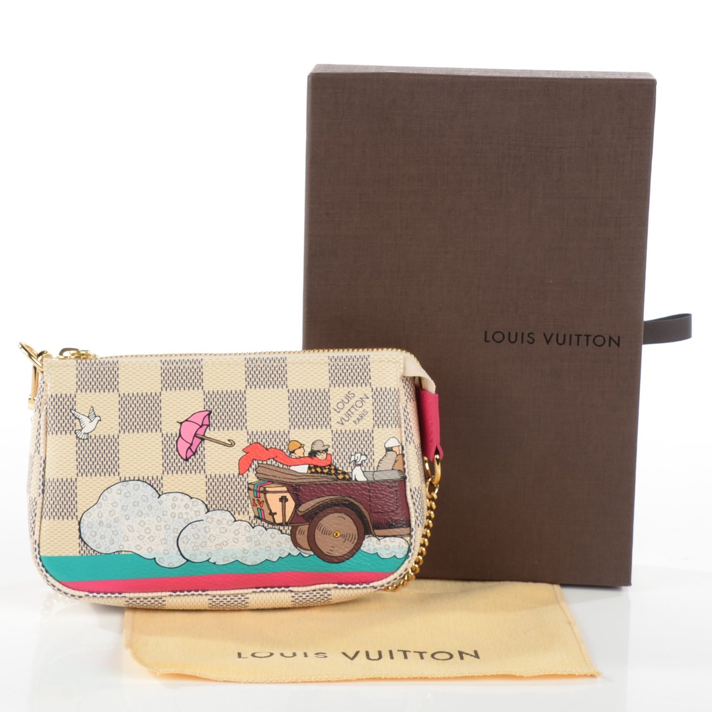 Damier Azur 2015 Christmas Animation Mini Pochette Accessories