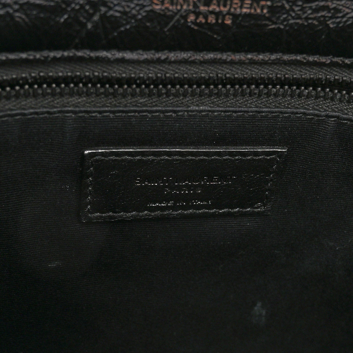 Saint Laurent Crinkled Calfskin Matelasse Monogram Medium Niki Chain Satchel Black 7 of 10