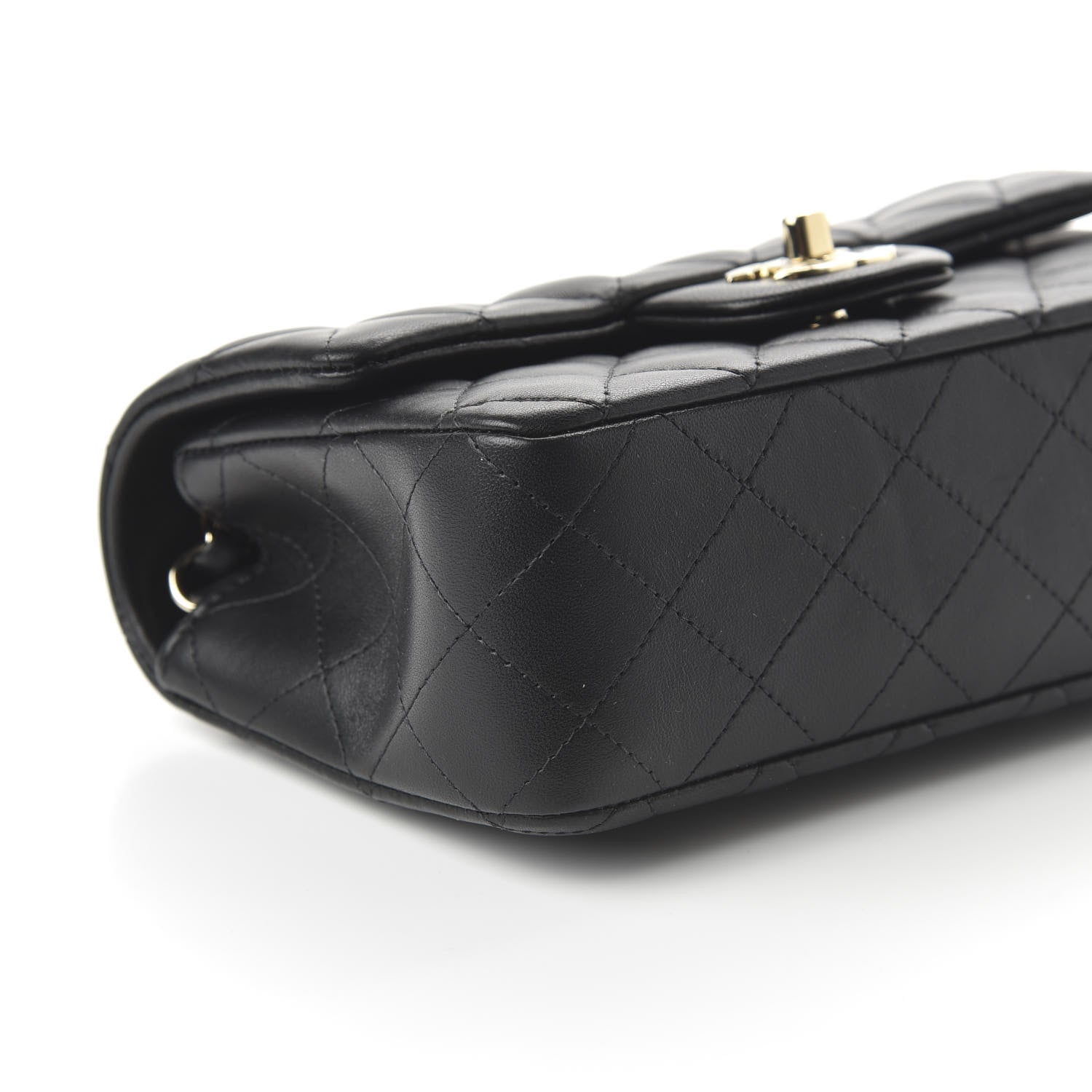 Chanel Lambskin Quilted Mini Rectangular Flap Black 6 of 10