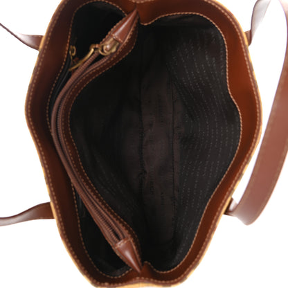 Burberry Haymarket Check Small Tote Brown 5 of 12