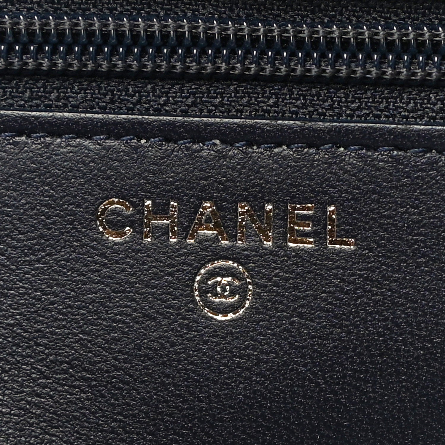 Chanel Lambskin Quilted Elegant CC Wallet On Chain WOC Navy Black 5 of 15