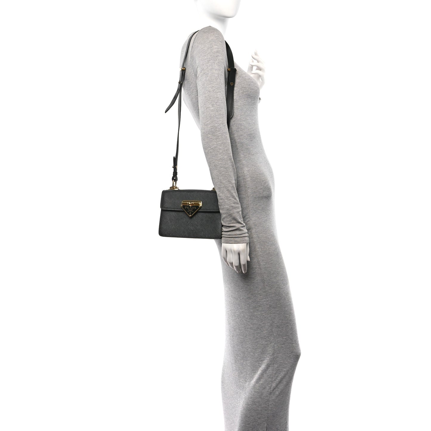 Saffiano Symbole Flap Shoulder Bag Smeraldo