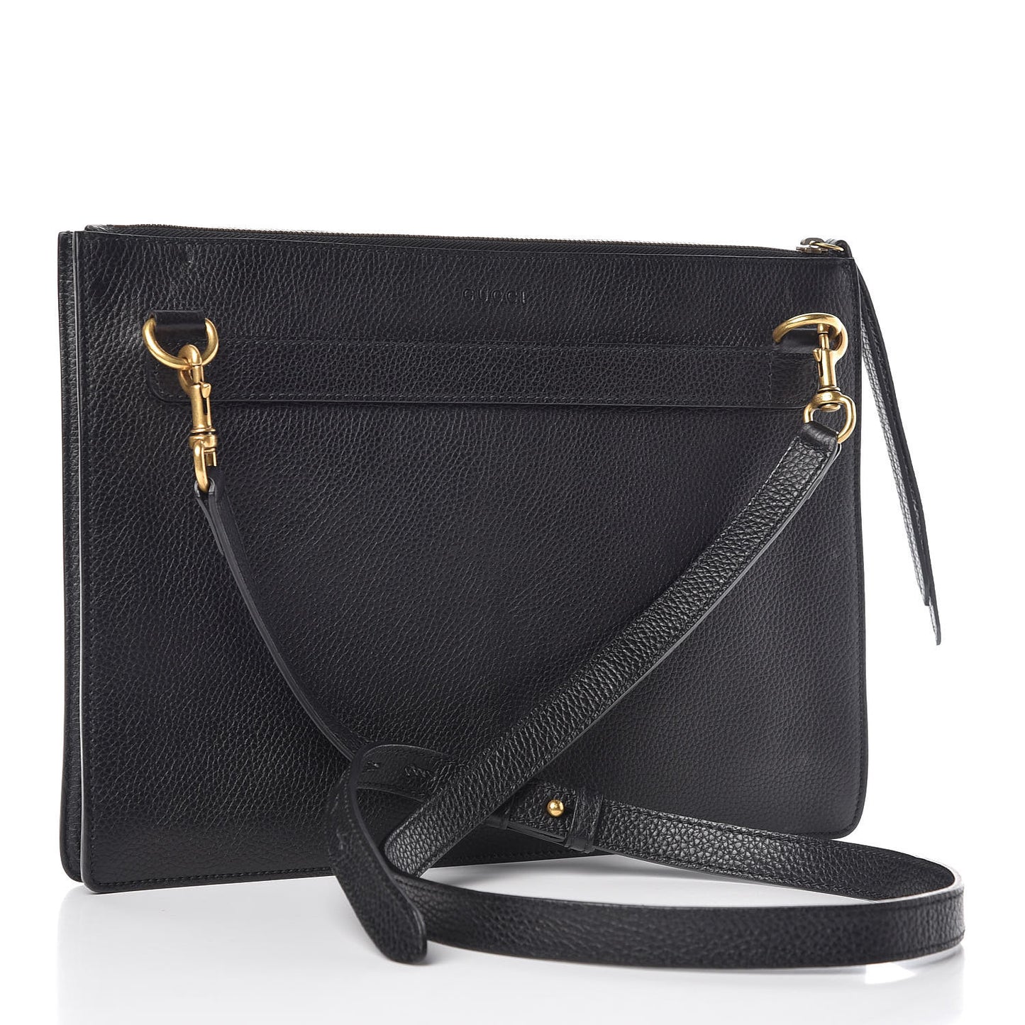Calfskin Kingsnake Print Messenger Black