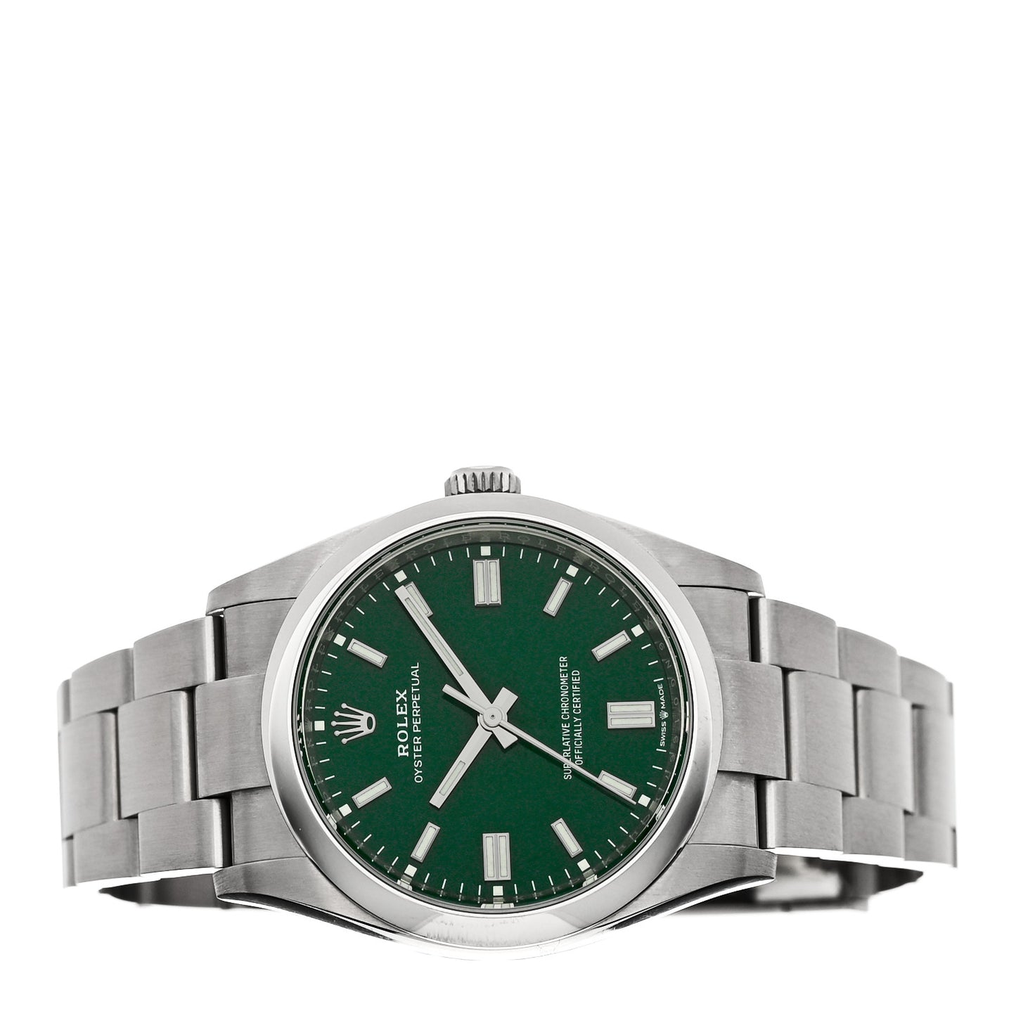 Stainless Steel 36mm Oyster Perpetual Watch Green 126000