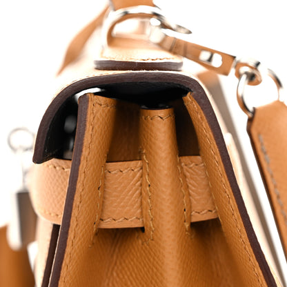 Hermes Epsom Casaque Kelly Sellier 28 Sesame Etoupe Bleu Indigo 11 of 13