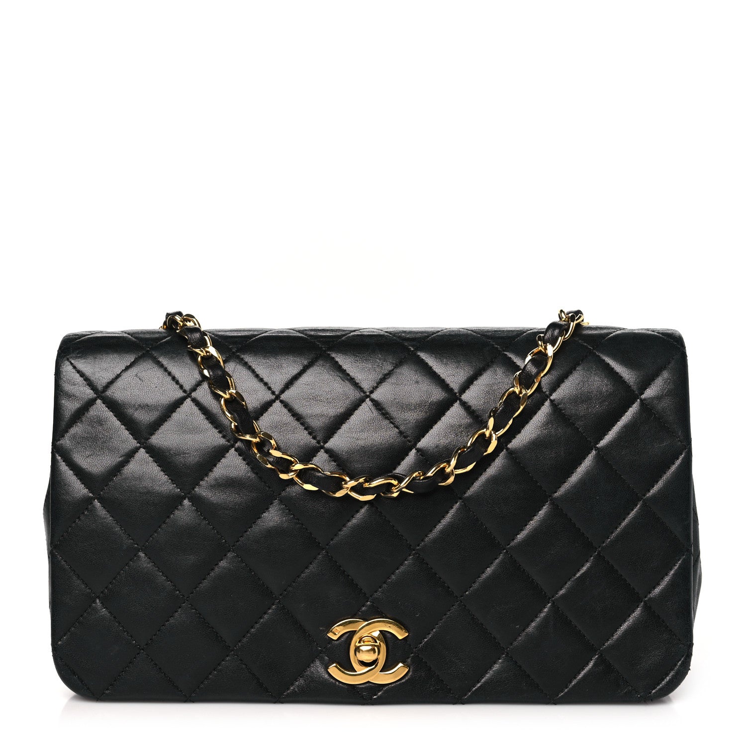 Chanel Lambskin Quilted Small Single Flap Black 1 of 15