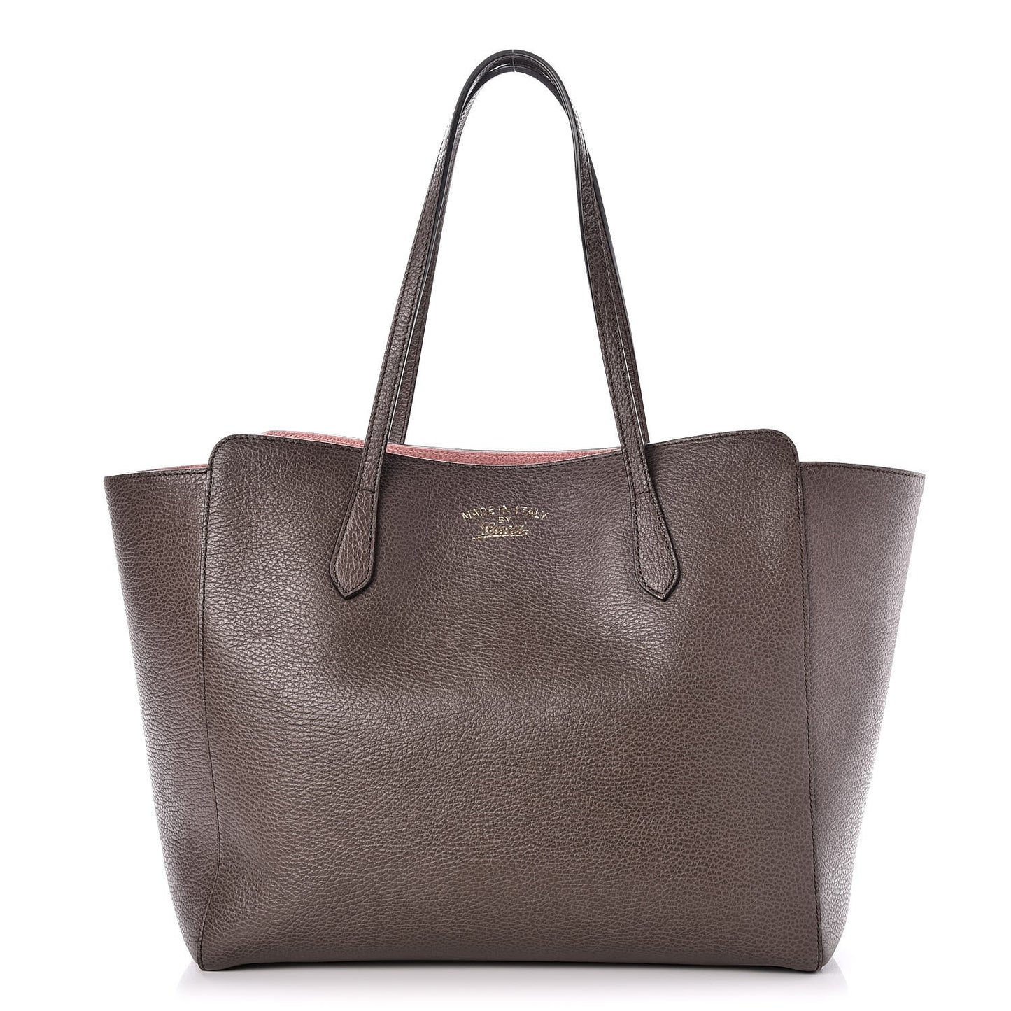 Dollar Calfskin Medium Swing Tote Grey Field Soft Pink