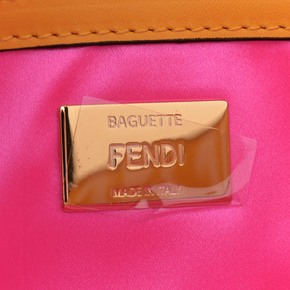 Fendi X SARAH COLEMAN Glazed Canvas Vitello King FF Vertigo Baguette 1997 Mimosa White 6 of 13