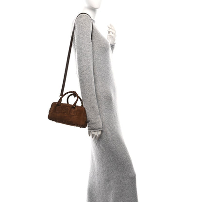 Miu Miu Suede Padded Regular Arcadie Top Handle Bag Cocoa Brown 2 of 9