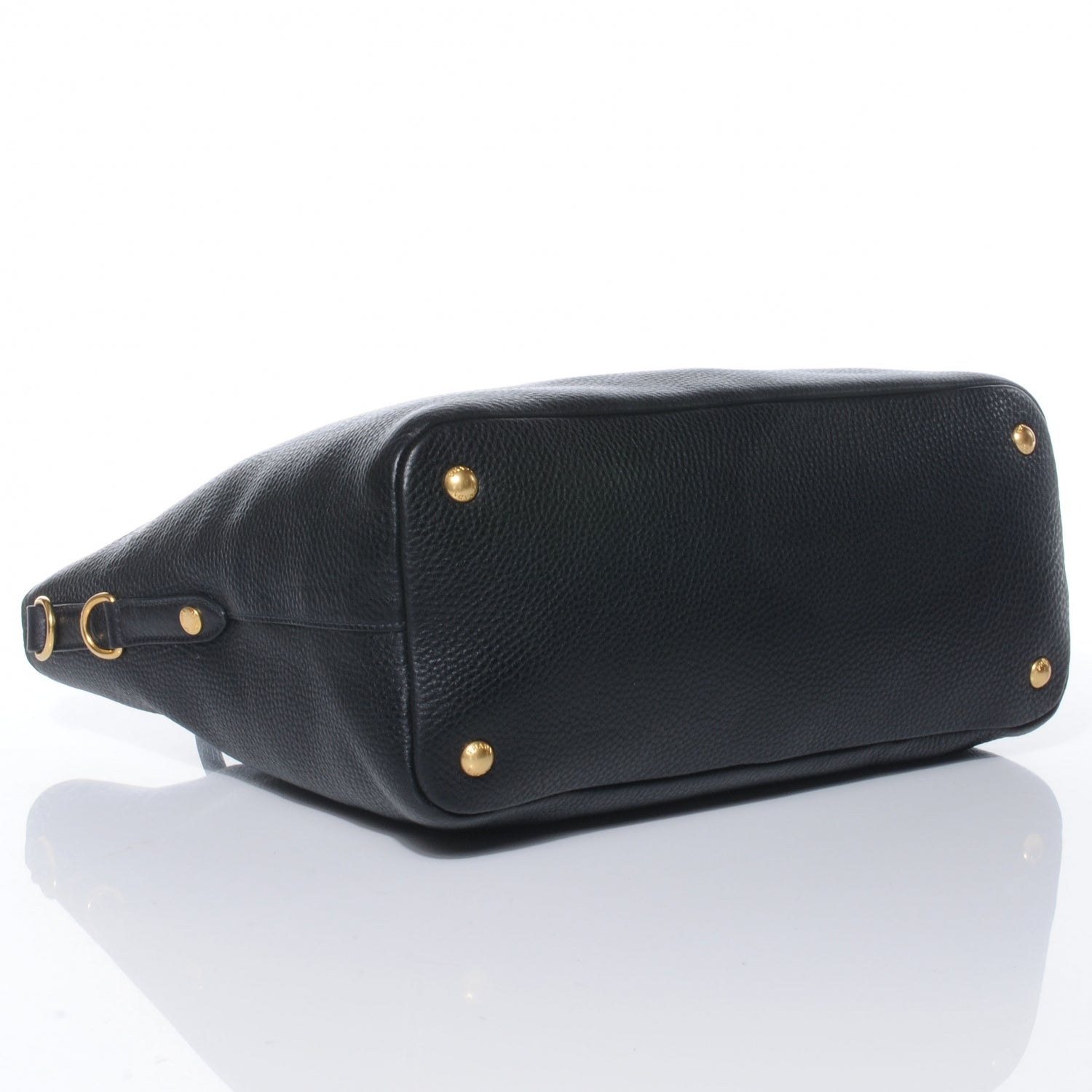 Prada Vitello Daino Tote Black 6 of 10