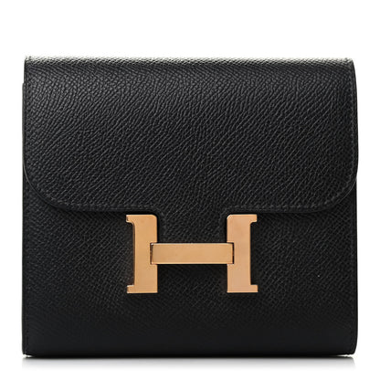 Hermes Epsom Constance Short Wallet Black 1 of 7