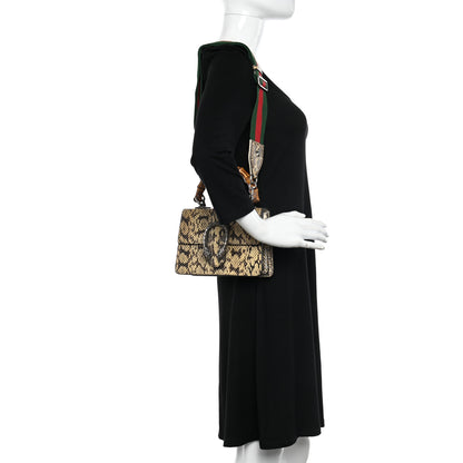 Gucci Snakeskin Bamboo Web Mini Dionysus Top Handle Bag 2 of 11