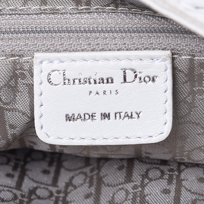 Christian Dior Lambskin Stitched Cannage Hobo White 6 of 19