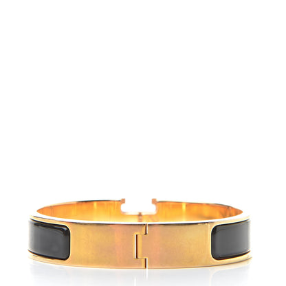 Hermes Enamel Narrow Clic Clac H Bracelet PM Black 3 of 6