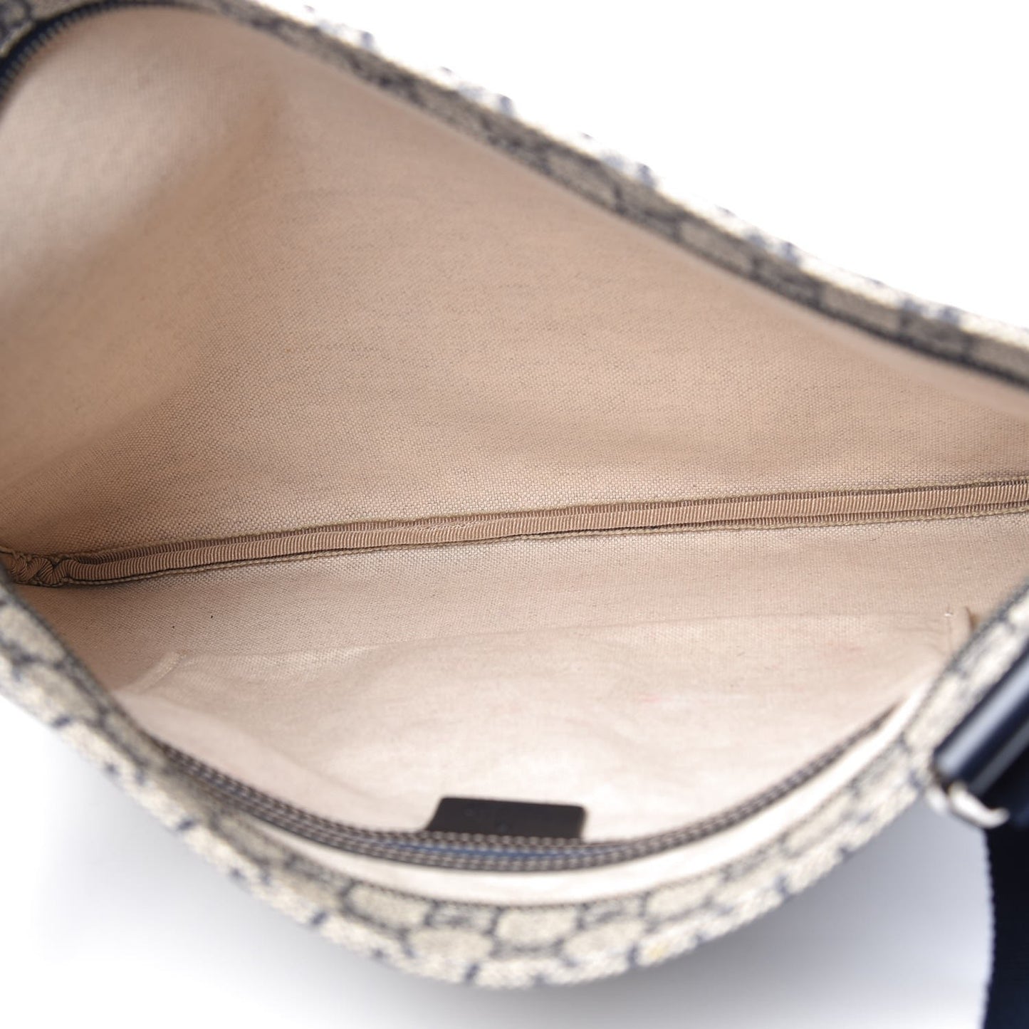 GG Plus Monogram Large Flat Messenger Bag Beige Blue