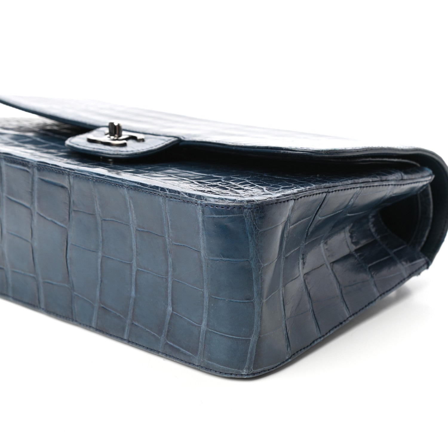 Chanel Alligator Jumbo Double Flap Blue 9 of 9