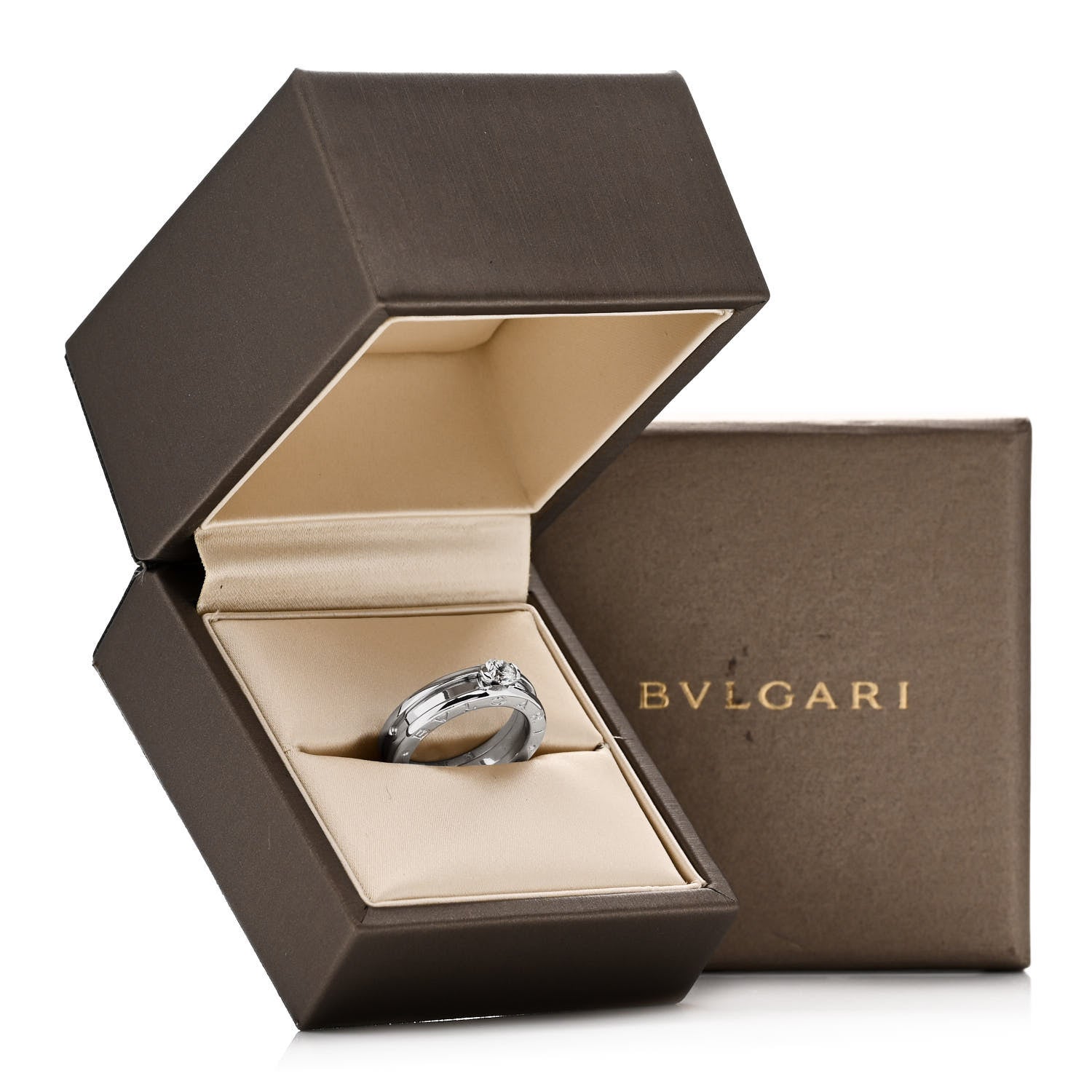 Bulgari 18K White Gold Diamond B.Zero1 Engagement Ring 51 5.75 8 of 8