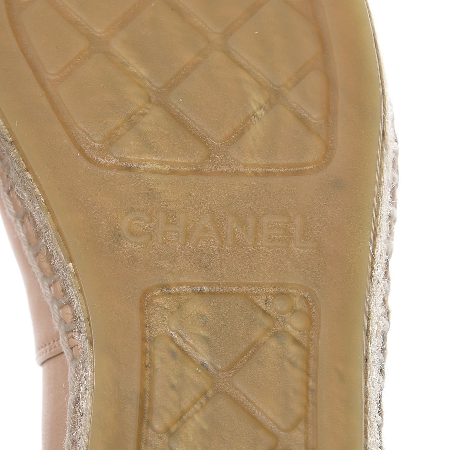 Lambskin CC Espadrilles 35 Beige Black