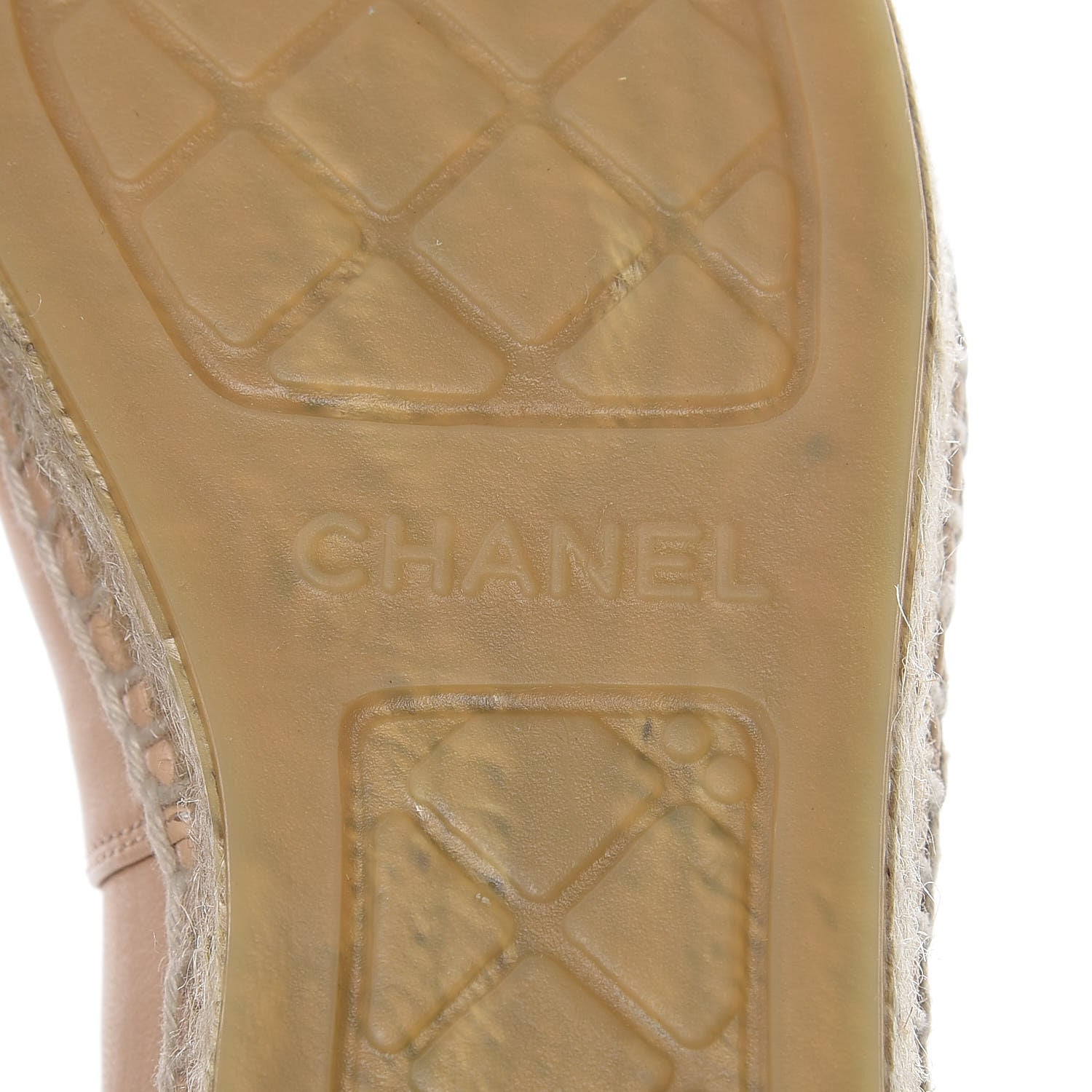Chanel Lambskin CC Espadrilles 35 Beige Black 8 of 10