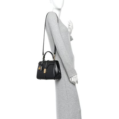 Celine Satinated Calfskin Small 16 Top Handle Bag Black 2 of 10