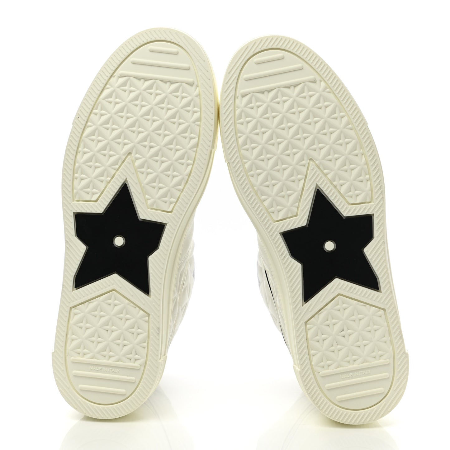 Calfskin Womens Walk'n' Dior Star High Top Sneakers 37 White