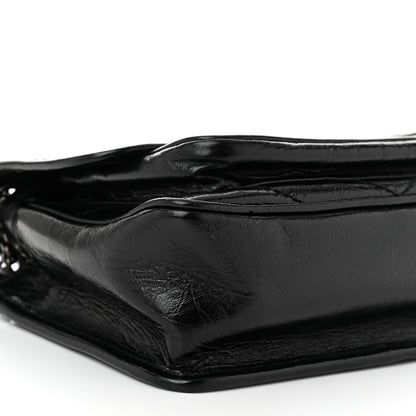 Saint Laurent Crinkled Calfskin Matelasse Monogram Baby Niki Chain Satchel Black 9 of 10