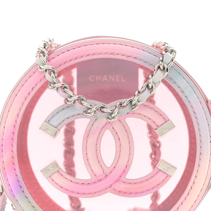 Chanel PVC Lambskin Filigree Round Clutch With Chain Pink 8 of 11