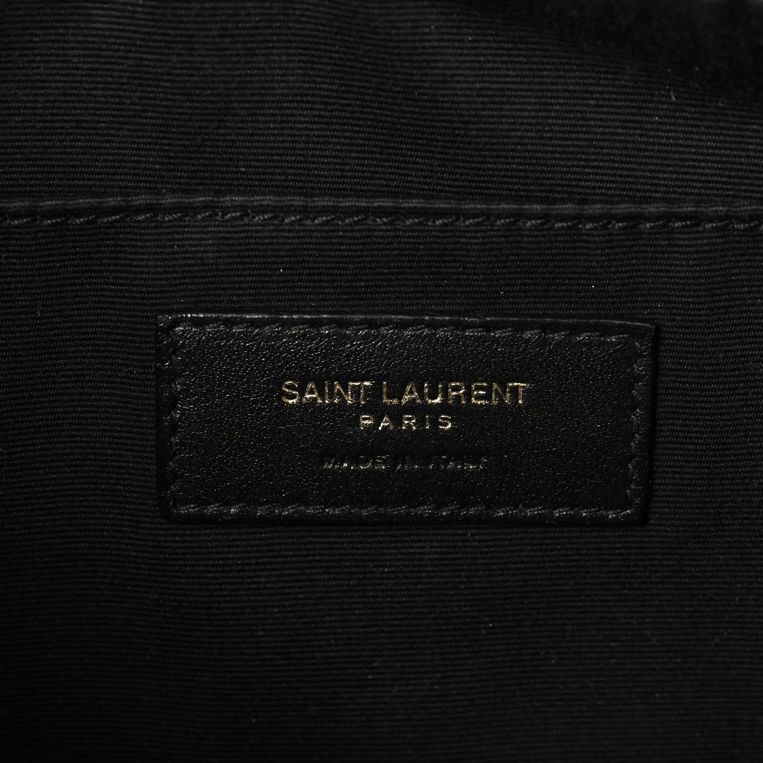 Saint Laurent Calfskin Matelasse Monogram Lou Camera Bag Black 6 of 7