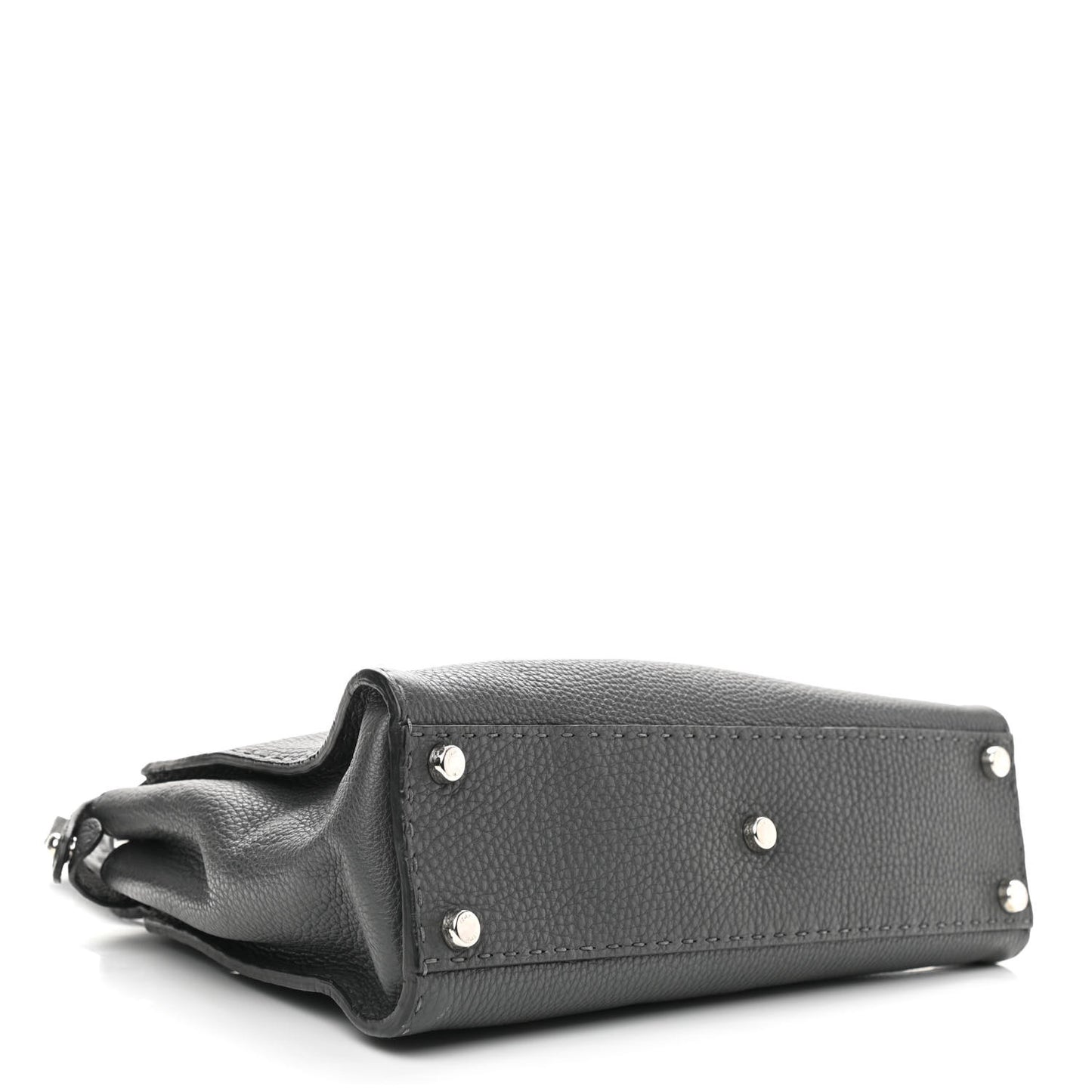 Cuoio Romano Selleria Bi-Color Medium Peekaboo Iconic Satchel Asfalto Latte