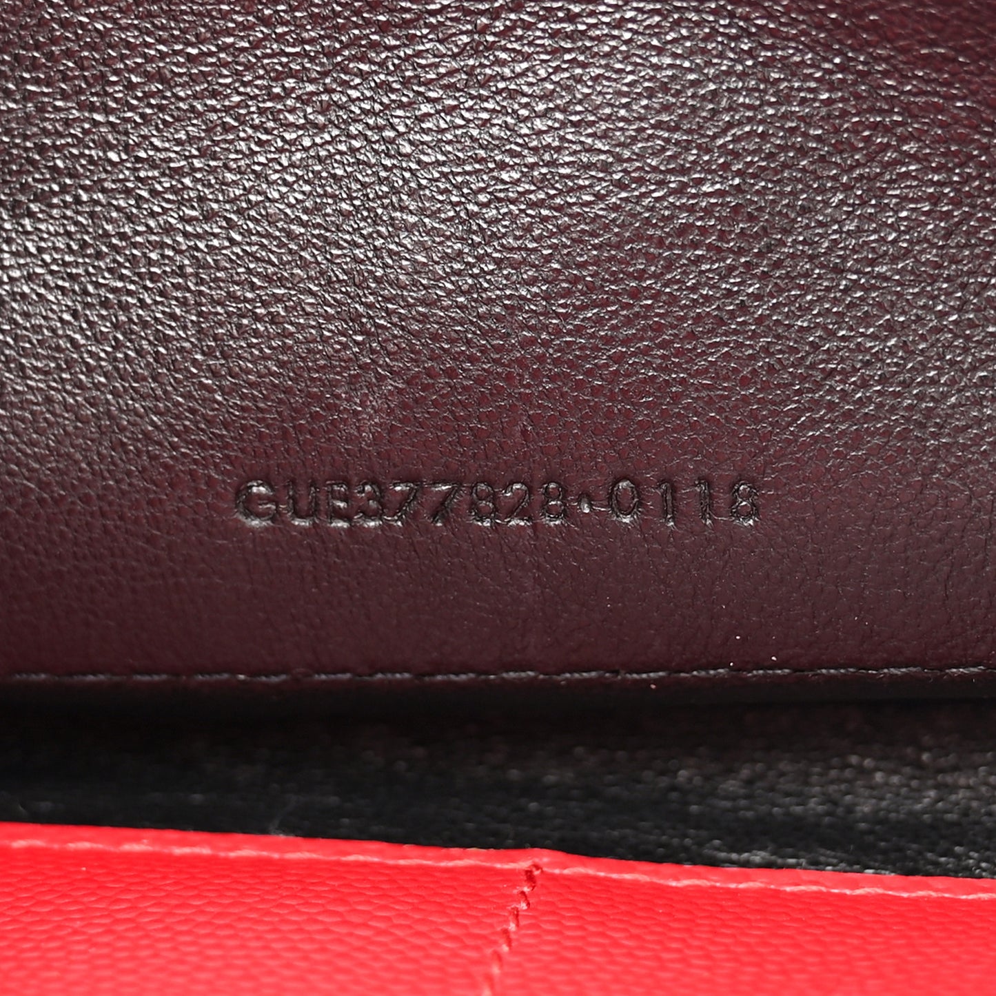 Grain De Poudre Matelasse Chevron Monogram Chain Wallet New Red