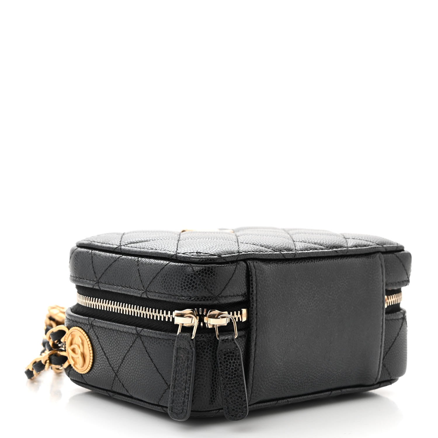 Chanel Caviar Quilted Twist Your Buttons Clutch With Chain Black 4 of 11