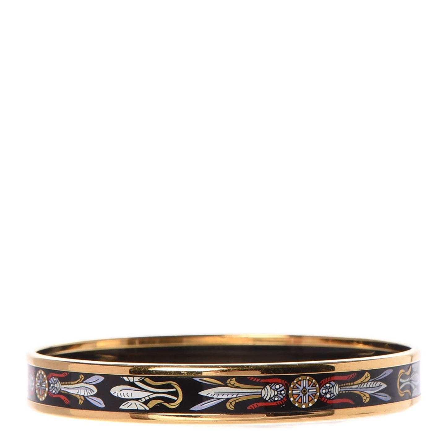 Enamel Printed Narrow Dreamcatchers Bracelet 70 Black