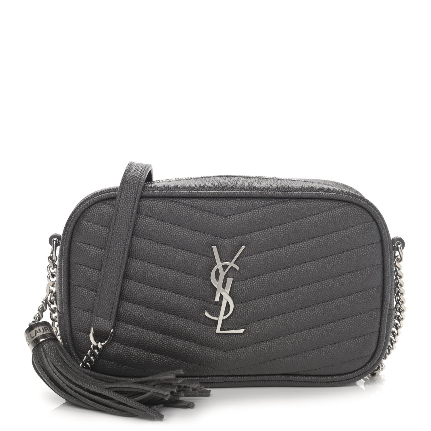 Saint Laurent Grain De Poudre Matelasse Monogram Mini Lou Camera Bag Asphalt 1 of 10