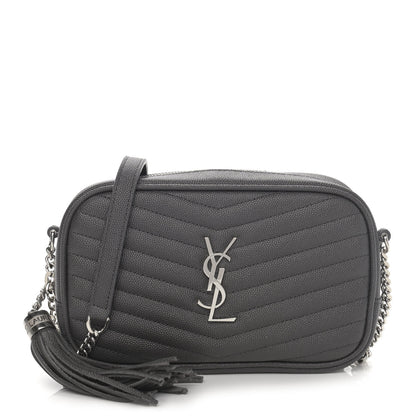 Saint Laurent Grain De Poudre Matelasse Monogram Mini Lou Camera Bag Asphalt 1 of 10