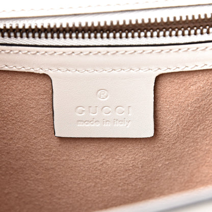 Gucci Calfskin Sylvie Web Queen Margaret Shoulder Bag Mystic White Black 7 of 11