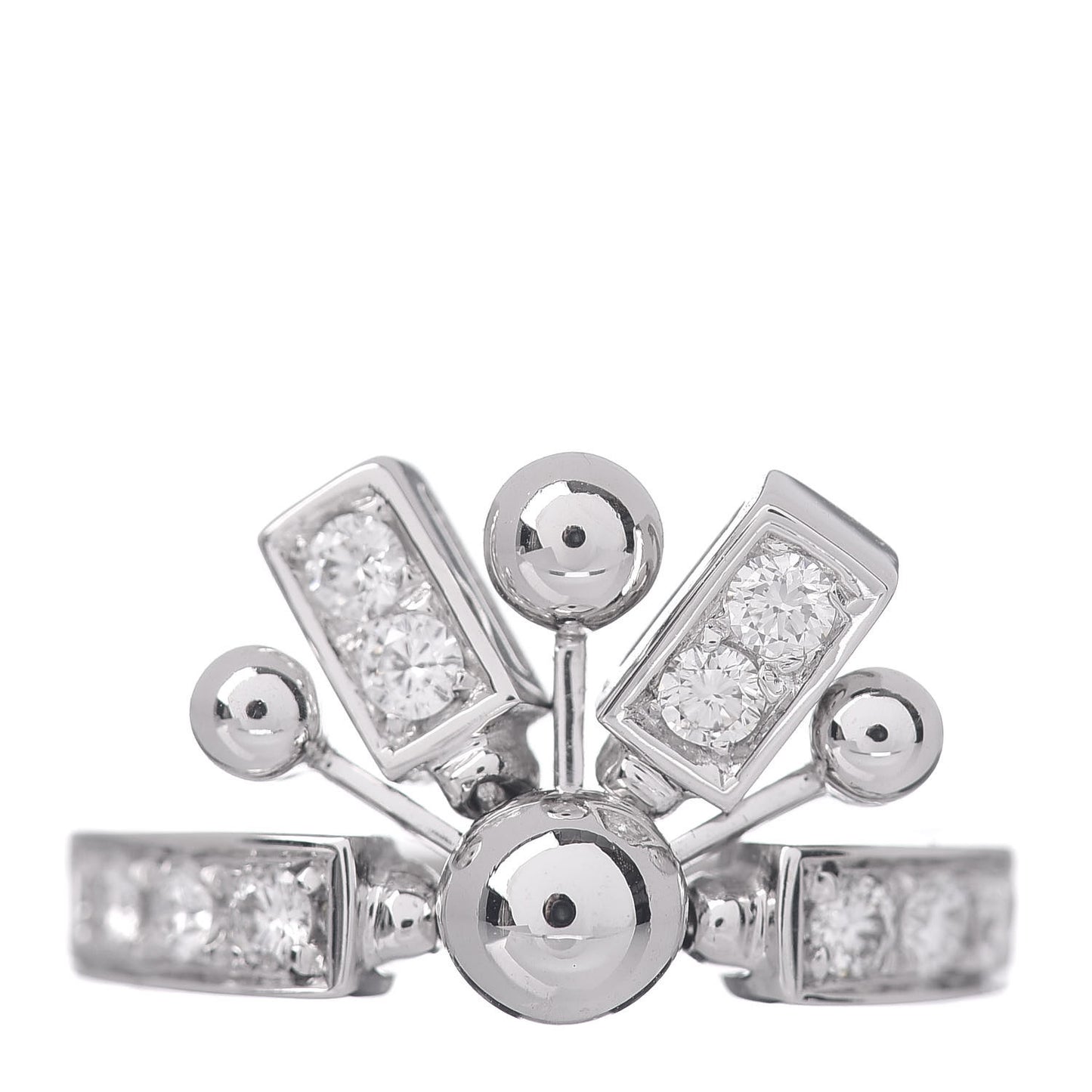 18K White Gold Diamond Astrale Fireworks Ring 50 5.25