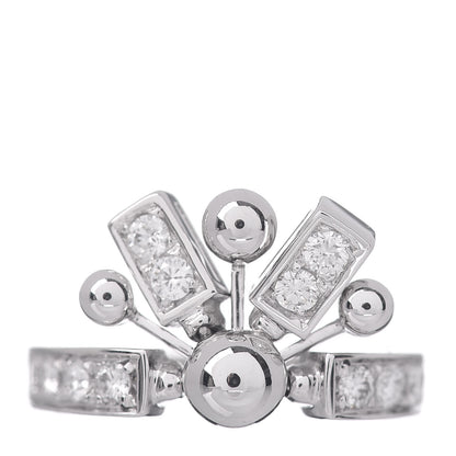 Bulgari 18K White Gold Diamond Astrale Fireworks Ring 50 5.25 1 of 5