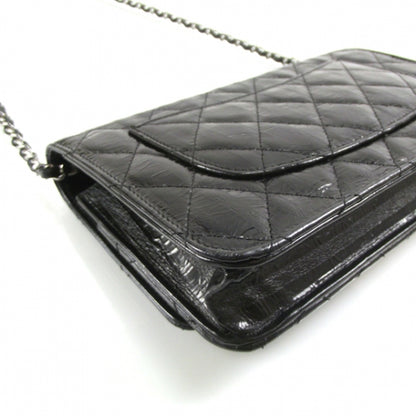 Chanel Striped Reissue Wallet On Chain Black 6 of 11