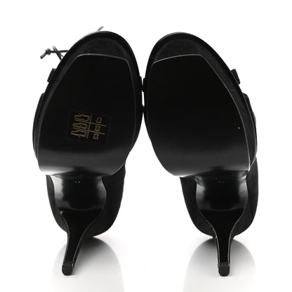 Saint Laurent Kid Scamosciato Tribute 105 Platform Sandals 37 Black 5 of 8