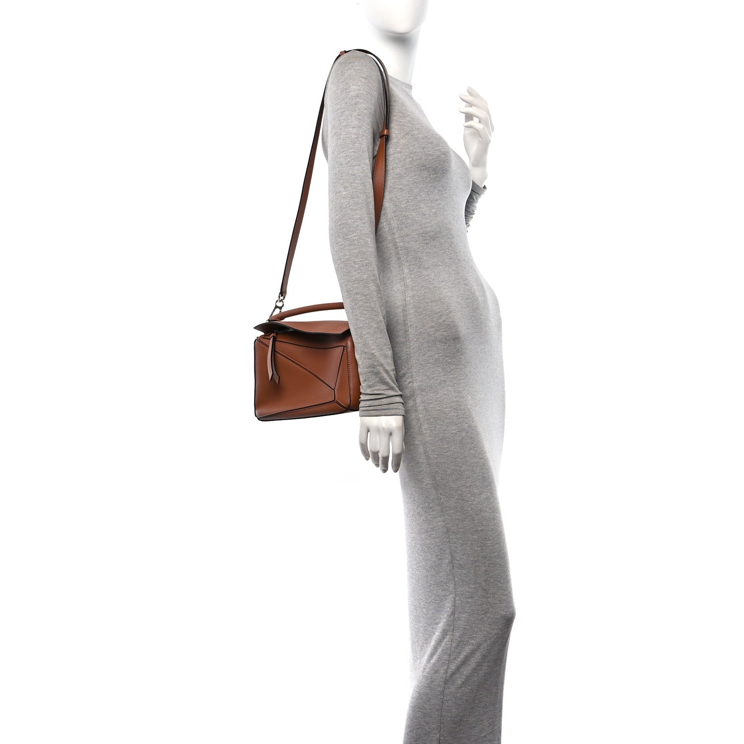 Loewe Calfskin Medium Puzzle Bag Tan 2 of 10